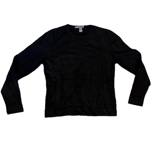 Saks Fifth Avenue Collection Cashmere Roundneck Black Sweater Size XL - Picture 2 of 4
